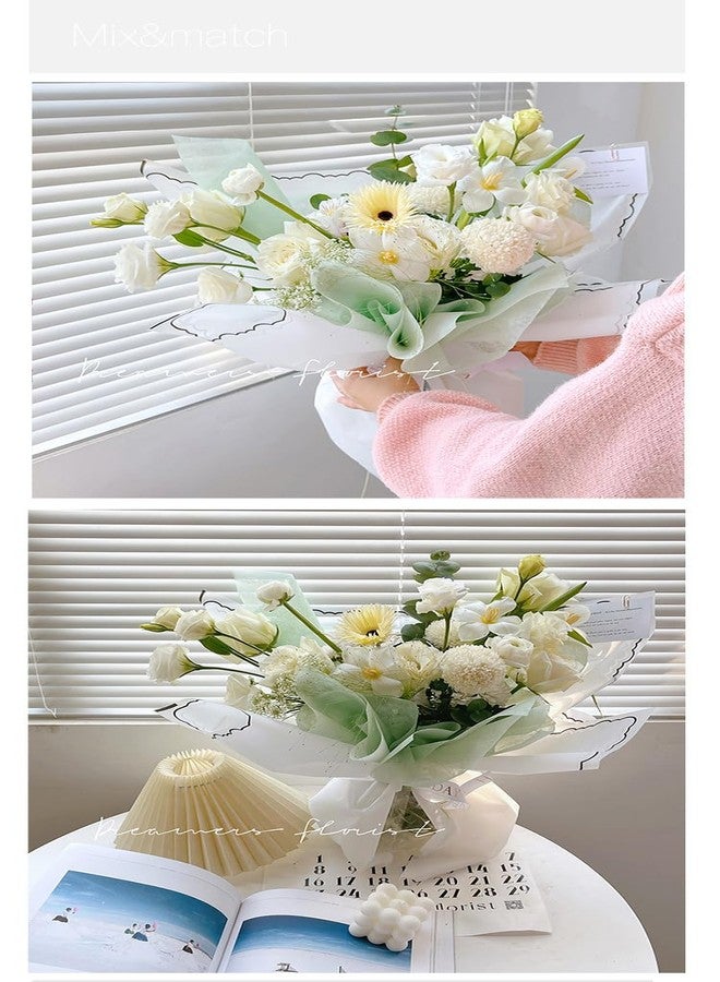 Zarwani - 10 Sheets Korean Style Waterproof Light Yellow Bouquet Wrapping Paper (58cm x 58cm, 60 Microns) | Wavy Lines Design, Giftwrap for Flowers & DIY Gift Wrapping Paper (10, Wavy L Yellow) - Image 4